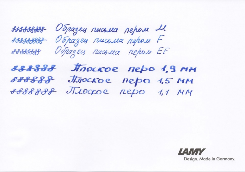 Градация перьев Lamy: как подобрать подходящее перо?